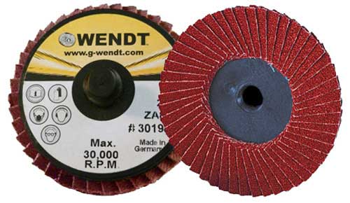 Wendt&trade; Ceramic Mini Flap Discs - Plastic Backing - Type R