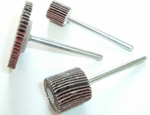 Wendt&trade; Mounted Mini Abrasive Flap Wheels on 1/8