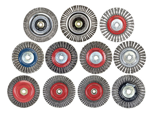 Norton Stringer Bead Knot Wire Brushes - For Steel ( For Right Angle Grinders)