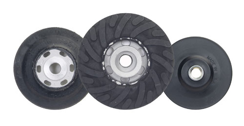 Norton Air-Cooled Rubber Back-Up Pads for Short Shaft Grinders
