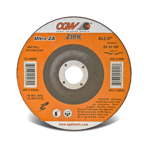 CGW ULTRA Type 27 Depressed Center Grinding Wheels - 1/4