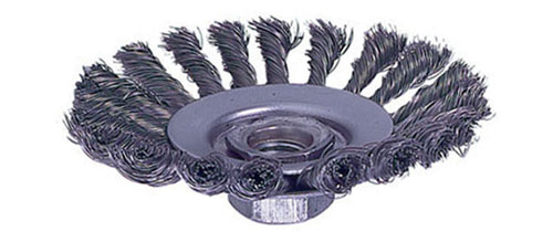Weiler Knot Wire Bevel Brushes - Steel & Stainless