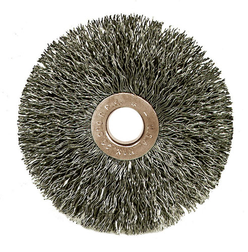 Weiler Small Diameter Wheels - Wire Fill - Steel, Stainless & Brass Non-Sparking
