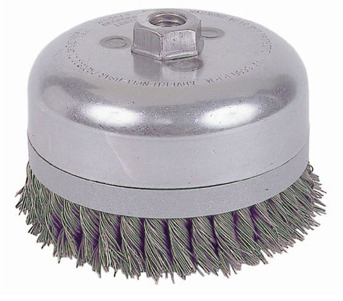 Weiler Knot Wire Cup Brushes - Double Row - Banded - Extra Heavy Duty - Steel