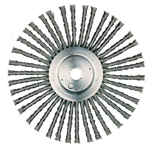 Weiler Cable Twist Wheels - Joint/Crack Cleaning Brushes - Steel