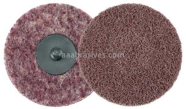 Weiler 51534 3" Non-Woven Surface Conditioning Disc Plastic Button Style AO - Medium