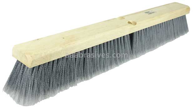 Weiler 77013 18" Vortec Pro Fine Sweep Floor Brush Flagged Grey Polystyrene Fill