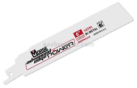 Morse Advanced Edge Power® Reciprocating Saw Blade 6x1x.042 10 TPI | 5 Blades/Retail Pkg