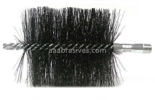 Weiler 44169 4" Double Spiral Flue Brush .012 Steel Fill