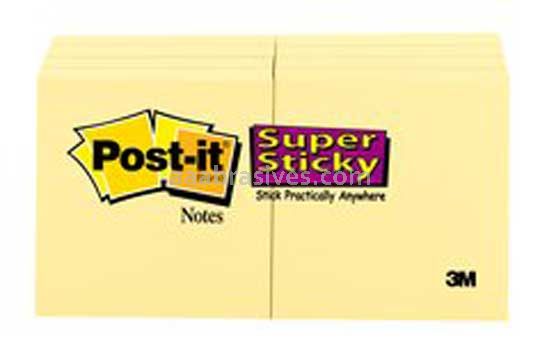 Post-it™ Super Sticky Notes 622-8SSCY 1 7/8 in x 1 7/8 in Canary Yellow 3M 7100111029