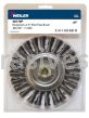 Weiler 08776P Roughneck Jr. 6" Filler Pass Weld Cleaning Brush 023" Steel Wire Fill 5/8"-11 UNC Nut Retail Pack