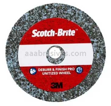 3M™ 7100290249 2 x 1/4 x 1/4 9C Extra Coarse+ Scotch-Brite™ Deburr and Finish Pro Unitized Wheels