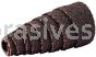3/4 x 1-1/2 x 3/16 80 Grit Merit A/O Full-Tapered Spiral Rolls