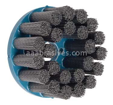 Weiler 85814 4" Nylox Disc Brush Crimped Filament .035/180 SC Fill 7/8" Arbor Hole