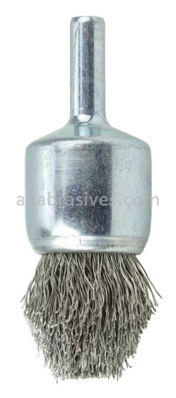 Weiler 10317 Controlled Flare Crimped Wire End Brush 3/4" .0104" Stainless Steel Fill