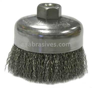 Weiler 14036 4" Crimped Wire Cup Brush .020" Steel Fill 5/8"-11 UNC Nut