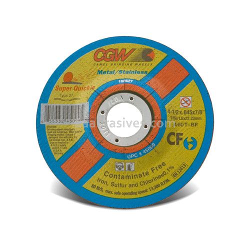 CGW 45159 4-1/2 x .045 x 5/8-11 T27 A60-T-BF Super Quickie CF