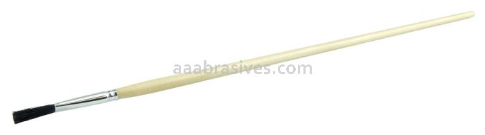 Weiler 41022 1/4" Fitch Brush Black China Bristle 13/16" Trim Length Clear Lacquered Handle