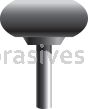 B-61, 3/4x5/16x1/8"sk, Mounted Point, Vitrified, PA/O