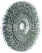 Weiler 00144 4" Narrow Face Crimped Wire Wheel .014" Steel Fill 1/2"-3/8" Arbor Hole