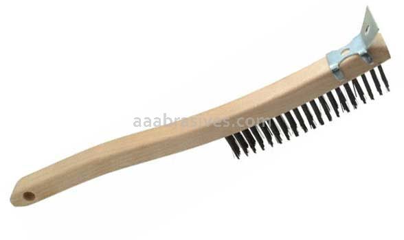 Osborn Curved Handle Scratch Brush 3 X 19 Rows #54032