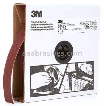 3M™ 7000118504 1 x 20 yds P80 Grit J-weight 314D Utility Cloth Roll
