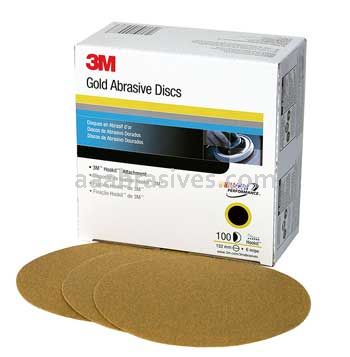 3M™ 7000118755 6" P150 Grit 236U Hookit™ Gold Sanding Disc 00980
