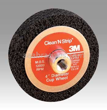 3M&trade; 7000120564 4 x 5/8-11 Scotch-Brite&trade; 7 S/C XCS Clean and Strip Cup Wheel