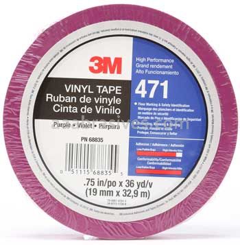 3M™ 7010375082 Vinyl Tape 471 Purple 3/4" x 36 yards