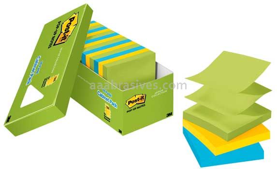 Post-it™ Pop-up Notes R330-18AUCP 3 in x 3 in Assorted Colors 3M 7100144881