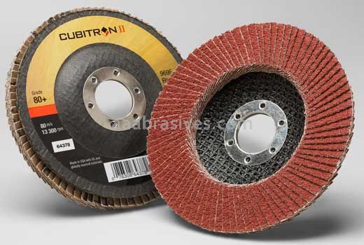 3M™ 7100104941 4-1/2 x 7/8 80+ Grit 969F T27 Cubitron™ II Flap Disc
