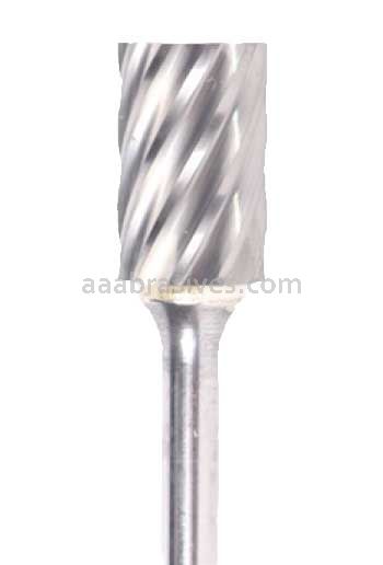 SB-3NF 3/8x3/4x1/4"sk Cylindrical End Cut Carbide Burr For Aluminum