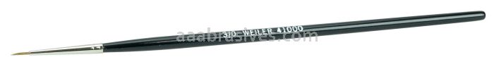 Weiler 41000 3/64" Watercolor Brush Red Sable 1/4" Trim Length Round Handle