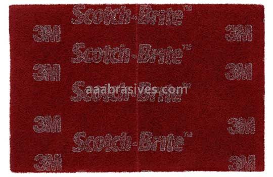 3M&trade; 7100023339 6 x 9 Maroon Scotch-Brite&trade; 7447 PRO Hand Pad