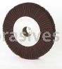 8x1x1, A/O 150/Fine, Unmounted Interleaf Flap Wheel