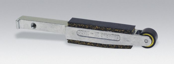 Dynabrade 11320 - Contact Arm Ass"y, 5/8" Dia. x 3/8" W, Rubber Wheel, Offset to Prevent Gouging