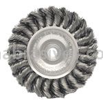 4" Standard Twist Wire Wheel, .014 SS, 1/2"-3/8" A.H., Retail Pack (ST-4)