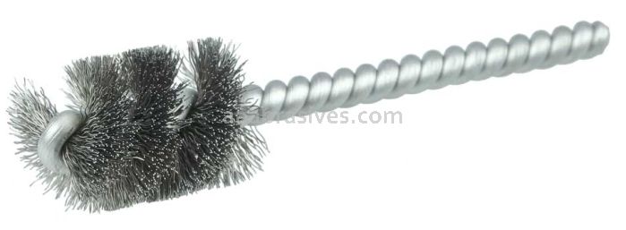 Weiler 21085 3/4" Power Tube Brush .006" Stainless Steel Wire Fill 1" Brush Length