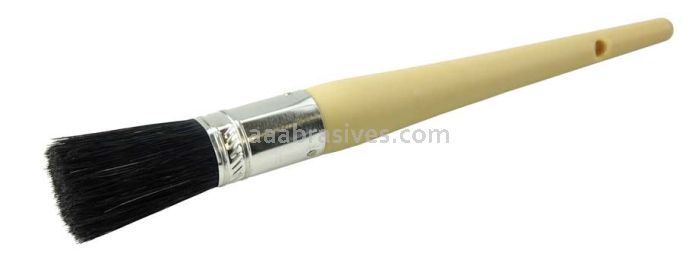 Weiler 40056 #6 13/16" Oval Sash Brush Black China Bristle 2" Trim Length Plain Foam Handle