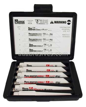 Morse® Contractor General Use Reciprocating Saw Blade Kit With Plastic Carry Case | 42 Piece Kit