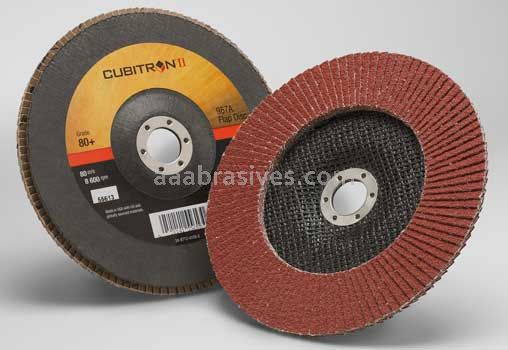 3M™ 7000148186 7 x 7/8 80+ Grit 967A T27 Cubitron™ II Flap Disc