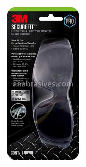3M™ 7100112857 SecureFit™ 400 Safety Eyewear SF400G-LV-4-PS Gray Anti-Fog