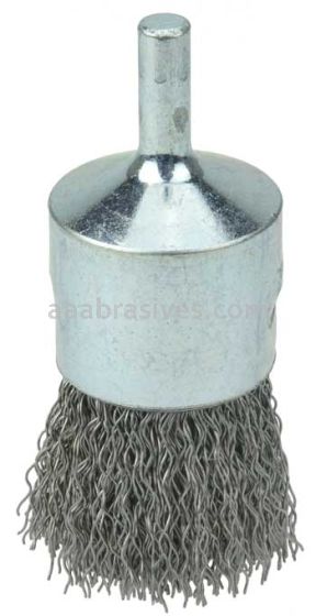 Weiler 10012V 1" Crimped Wire End Brush .020" Steel Fill Vending Ready