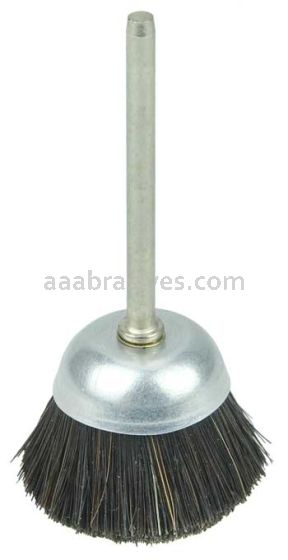 Weiler 26095 1" Miniature Cup Brush Stiff Hair Fill 1/8" Stem