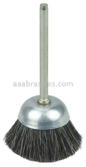 Weiler 26096 1" Miniature Cup Brush Soft Hair Fill 1/8" Stem