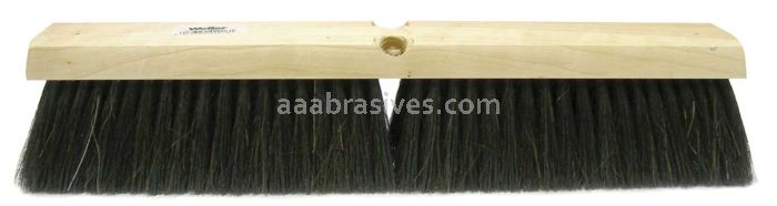 Weiler 42017 24" Medium Sweep Floor Brush Black Tampico Center with Horsehair Casing