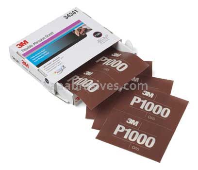 3M™ 7100010569 5.5 x 6.8 P1000 Grit Hookit™ Flexible Abrasive Sheet