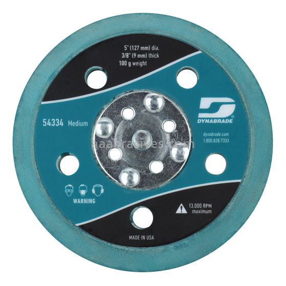 Dynabrade 54334 - 5" 5 Vac Holes Hook-Face Medium Urethane Extreme Sanding Pads