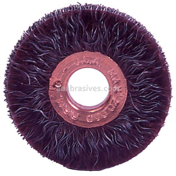 Weiler 35293 - 1-1/4" .008, 3/8" A.H. , Encapsulated Copper Center Crimped Wheel - 012382352936
