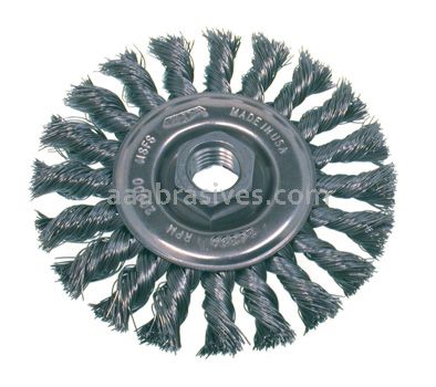 Osborn 26350 5 x .020 Stainless Steel x 5/8-11 Knot Wire Wheel